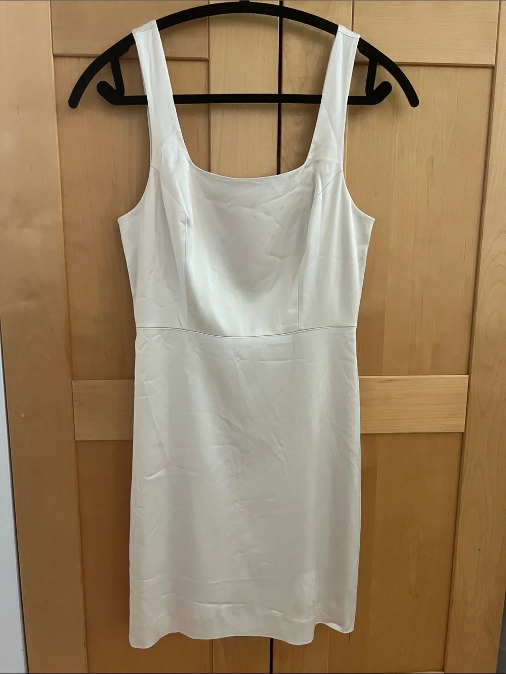 Favorite Daughter Ivory Square-Neck Silky Dress